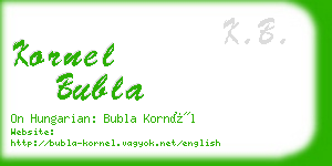 kornel bubla business card